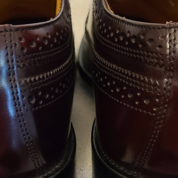 BOSTONIAN LUXE BROWN LEATHER CAP-TOE WINGTIP OXFORD-PERFORATED PUNCH-SIZE 7.5M main image 4